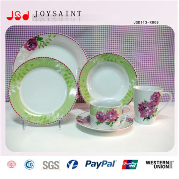 La vaisselle adaptée aux besoins du client de céramique adaptée aux besoins du client de conception place le dîner en porcelaine 16PCS 20 PCS 30PCS